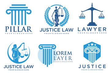 Law logo collection with creative element concept