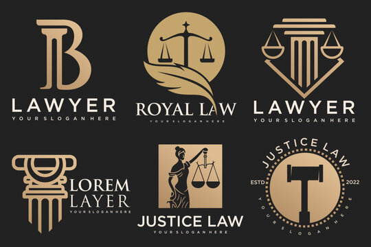Law logo collection with creative element concept