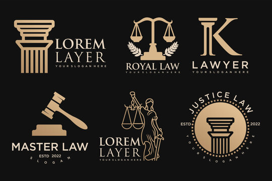 Law logo collection with creative element concept
