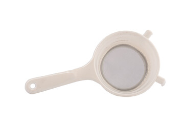 Plastic sieve isolated on transparent background.