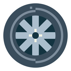 tire flat icon style