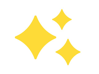 シンプルなキラキラアイコンのイラスト