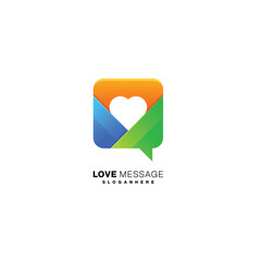 love message logo icon for application symbol design