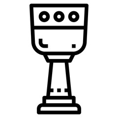goblet line icon style