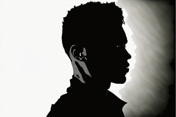 Black man silhouette
