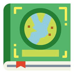 guide book flat icon style