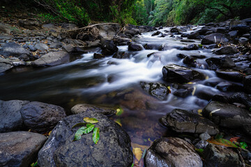 Waterfalls in Bu Gia Map National Park in Binh Phuoc Province, Vietnam, one of the favorite adventure jungle trekking destinations