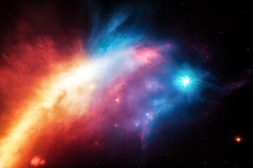 Obraz na płótnie Canvas space galaxy background with colorful nebula