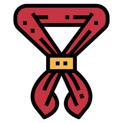 scarf filled outline icon style