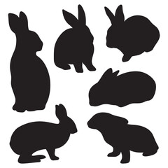 Rabbit silhouette bundle
