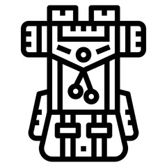 backpack line icon style