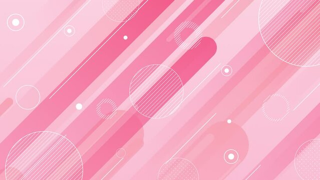 Vibrant pink motion graphics with a loop animation that also supports a vertical screen.