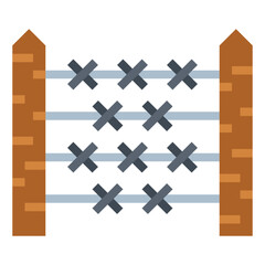 barbed wire flat icon style