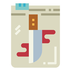 Evidence flat icon style