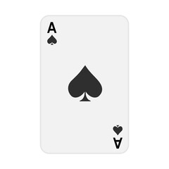 Ace card suit on transparent background.