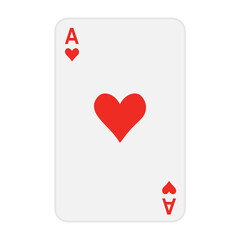 Ace card suit on transparent background.