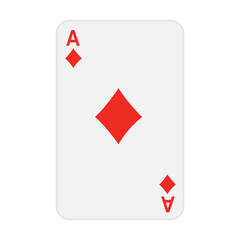 Obraz premium Ace card suit on transparent background.