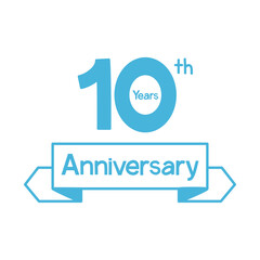 Happy anniversary on transparent background.