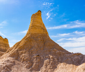 Pinnacle Formation on The Castle Trail,  Badlands National Park, South Dakota, USA