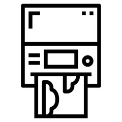 Printer line icon style