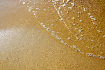 water on sand
