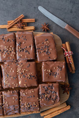 brownie, chocolate cake 