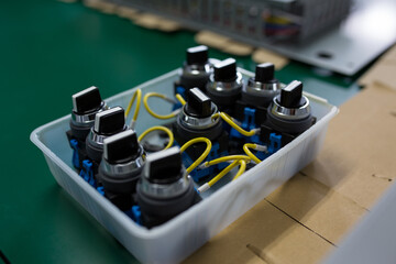 Assembling the control panel using electrical equipment
