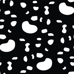animalistic print black and white pattern in seamless pattern for fabric, clothing. vector illustration