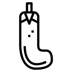 eggplant line icon style