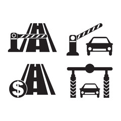 gate or toll road icon,illustration design template