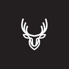 Deer Head Logo template line art design. The symbol itself would look great as a corporate and website symbol or icon.