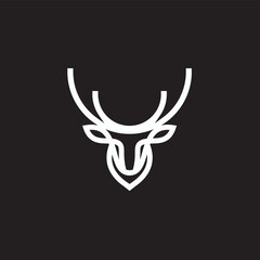 Deer Head Logo template line art design. The symbol itself would look great as a corporate and website symbol or icon.