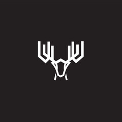 Deer Head Logo template line art design. The symbol itself would look great as a corporate and website symbol or icon.