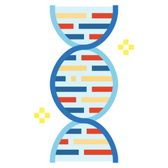 Dna flat icon style