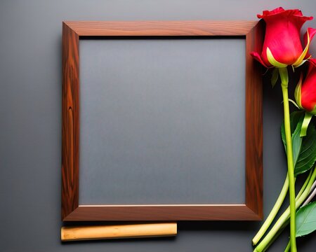 Frame with rose, Love Picture, Frame for Valentine Memories, Valentine's Day 