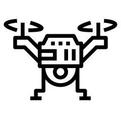 drone line icon style