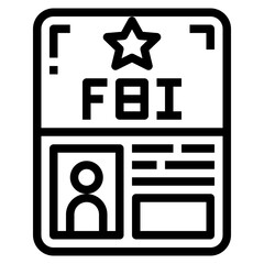 id card line icon style