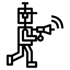 Wiretap line icon style