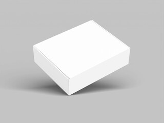 Realistic Gift Box isolated Mockup isometric with White Background