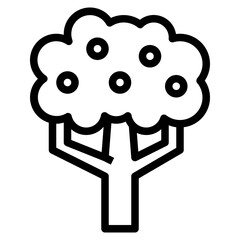 orange tree icon style