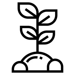 sprout line icon style