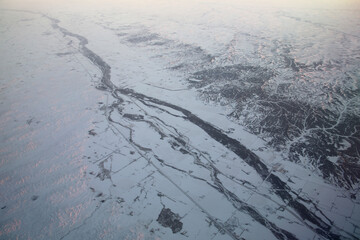 Aerial view of river