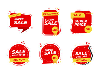 Sale banner templates design. Special offer tags. Super sale discounts. Flash sale discount. Mega sale offer. Big Sale. Special sale. Discount tag vector set