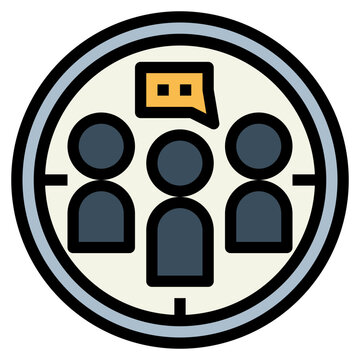 Target Filled Outline Icon Style