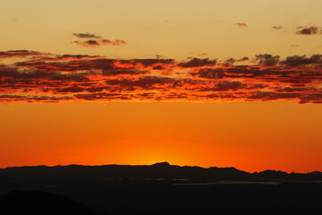 sunset in the mountains