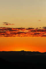 sunset on the mountain