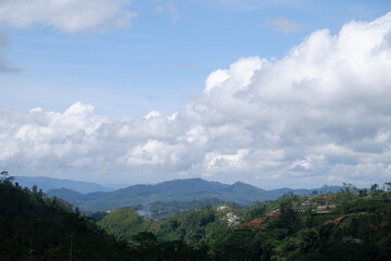 clouds over the mountains