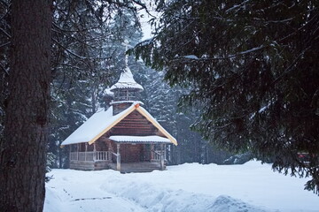 Open-air museum of wooden architecture of the 15th-18th centuries in the village of Malye Karely.