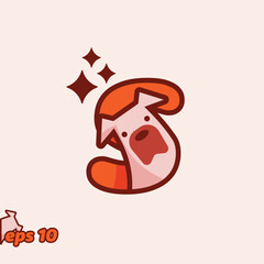 Peeking Dog Alphabet S