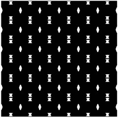 Vector pattern in geometric ornamental style. Black and white color.Seamless repeat pattern.Simple geo all over print block for apparel textile, ladies dress, fashion garment, digital wall paper.